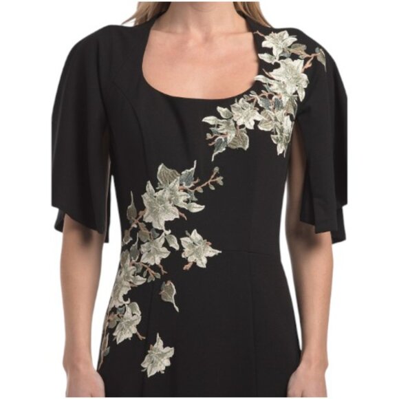 RENE BY RENE RUIZ Short Sleeve Floral Embroidered Gown - Picture 3 of 4